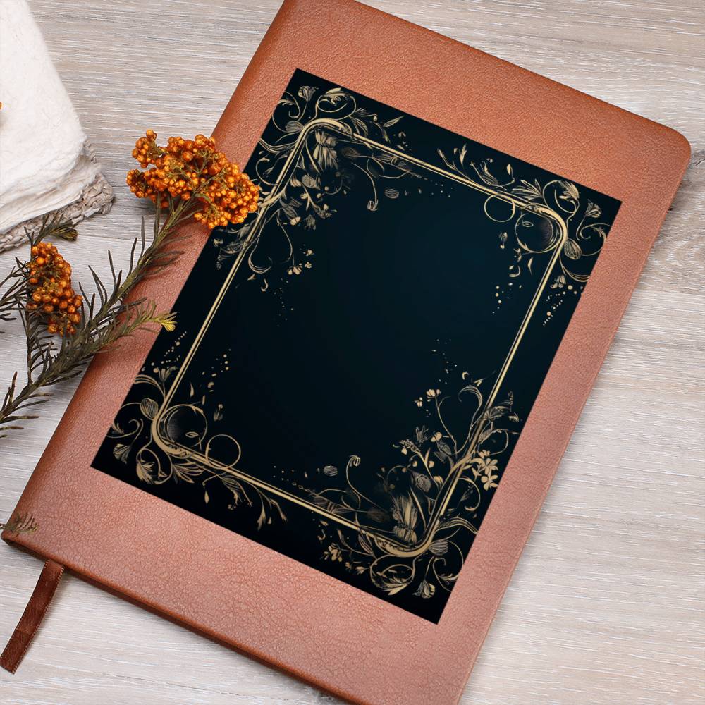 Ornate Gold Cover 125 - Vegan Leather Journal