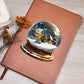 Watercolor Christmas Snow Globe 007 - Vegan Leather Journal