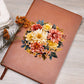 Floral Flower Wreath 038 - Vegan Leather Journal