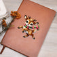 Cute Christmas Reindeer 004 - Vegan Leather Journal