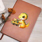 Colorful Baby Dinosaur 052 - Vegan Leather Journal
