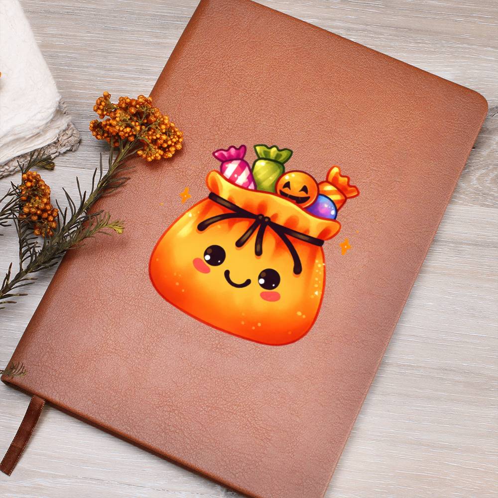 Cute Halloween Sticker 094 - Vegan Leather Journal