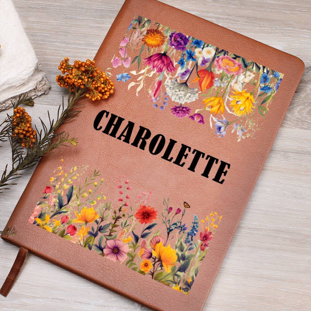 Charolette (Botanical Blooms) - Vegan Leather Journal