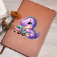 Colorful Baby Dinosaur 097 - Vegan Leather Journal