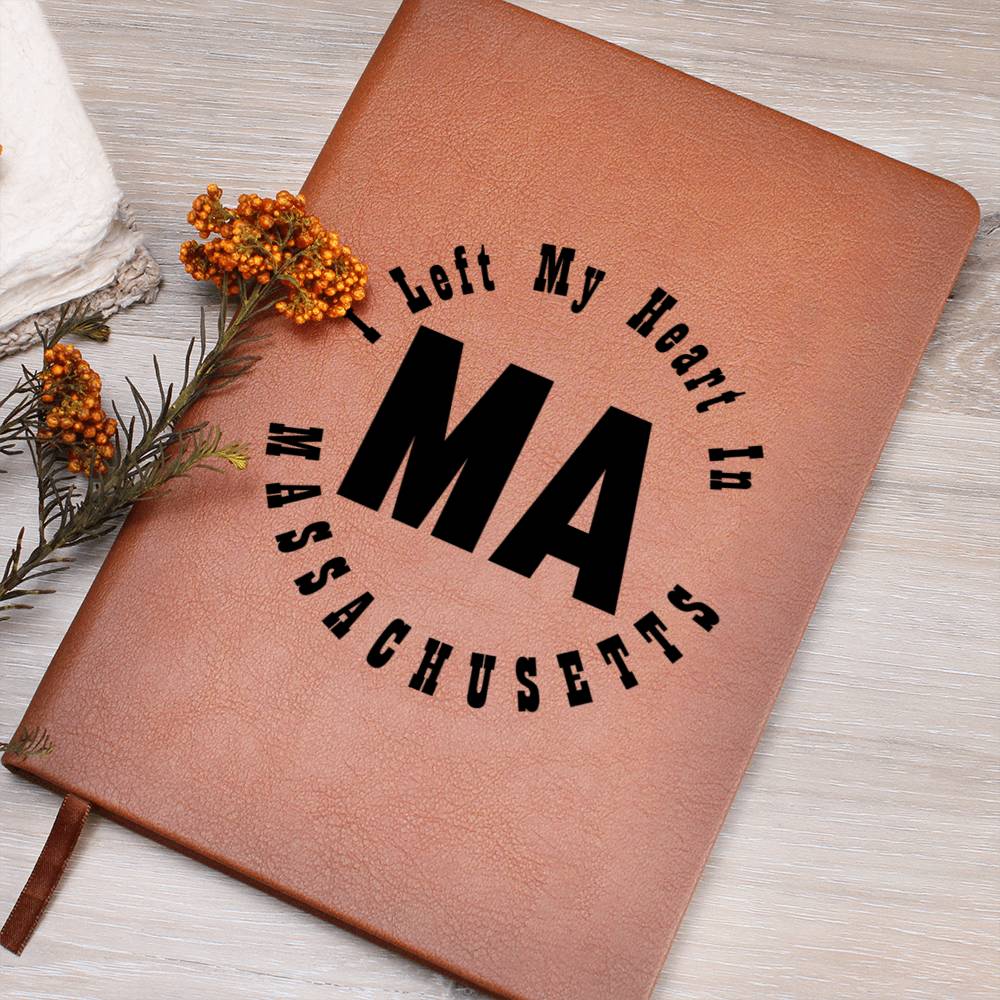Heart In Massachusetts v01 - Vegan Leather Journal