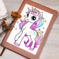 Cute Unicorn 066 - Vegan Leather Journal