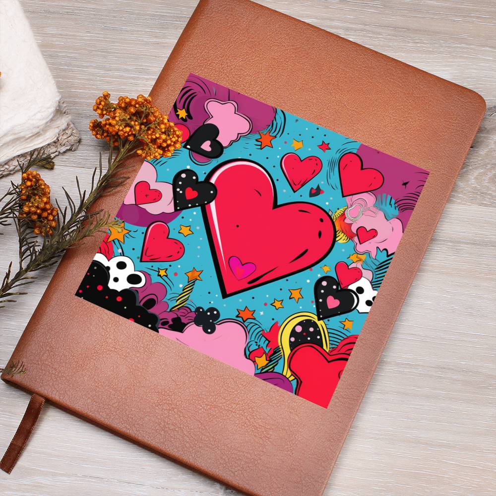 Valentine's Day Pop Art 17 - Vegan Leather Journal