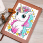 Cute Unicorn 033 - Vegan Leather Journal