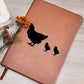 Mama Chicken With 2 Chicks - Vegan Leather Journal