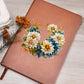 Floral Flower Wreath 141 - Vegan Leather Journal