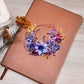 Floral Flower Wreath 027 - Vegan Leather Journal