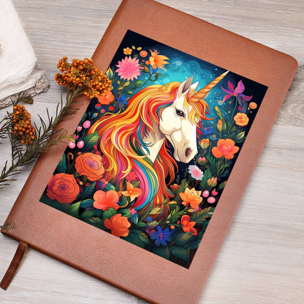 Cute Unicorn 020 - Vegan Leather Journal