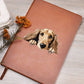 Saluki Peeking - Vegan Leather Journal