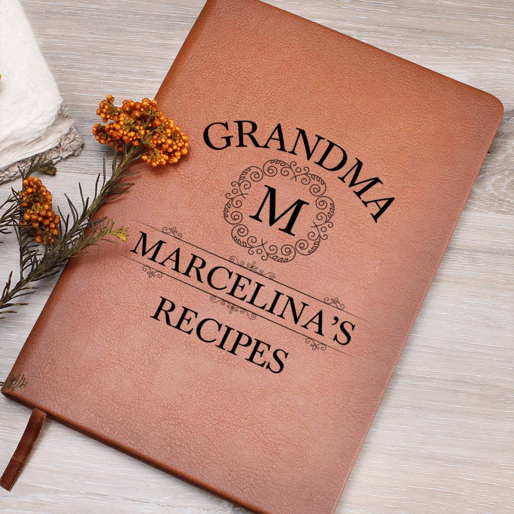 Grandma Marcelina's Recipes - Vegan Leather Journal