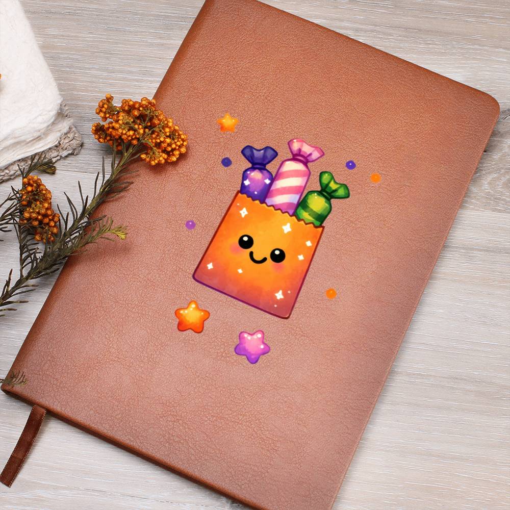 Cute Halloween Sticker 020 - Vegan Leather Journal