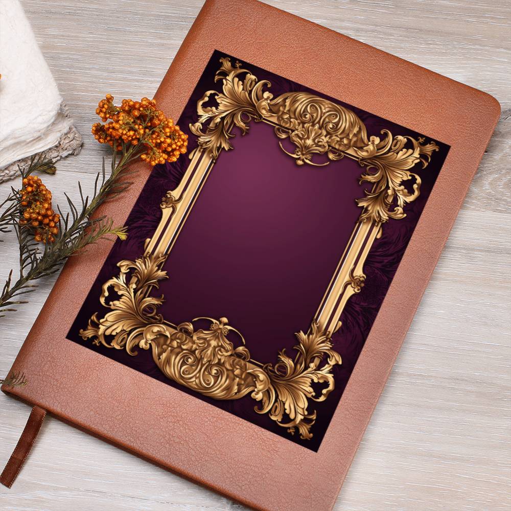 Ornate Gold Cover 061 - Vegan Leather Journal