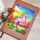 Cute Unicorn 074 - Vegan Leather Journal