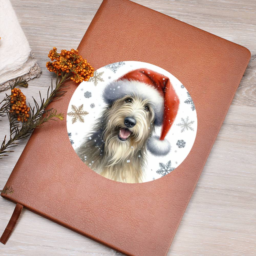 Christmas Dog - Irish Wolfhound - Vegan Leather Journal