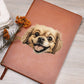 Tibetan Spaniel Peeking - Vegan Leather Journal