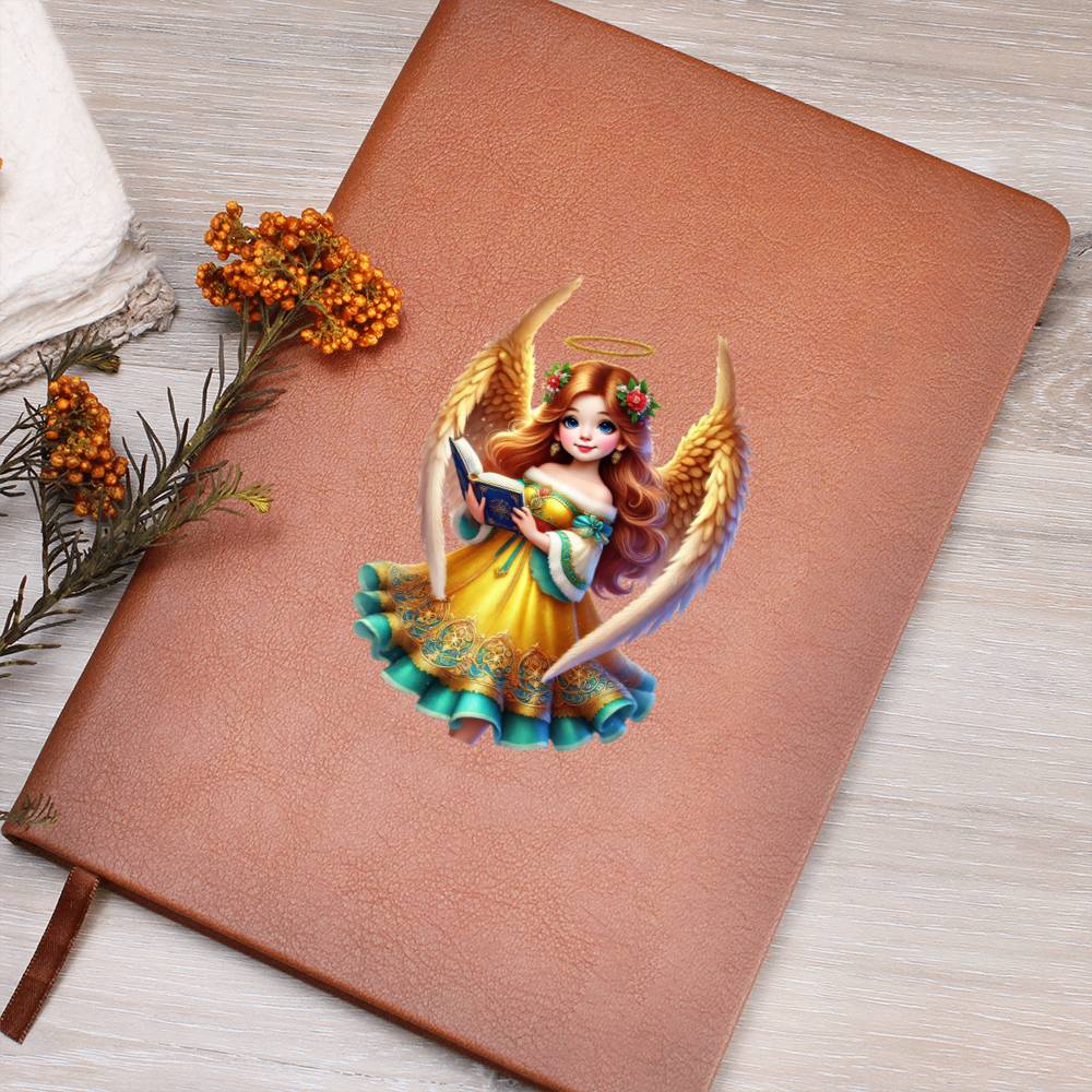 Cute Christmas Angel 014 - Vegan Leather Journal