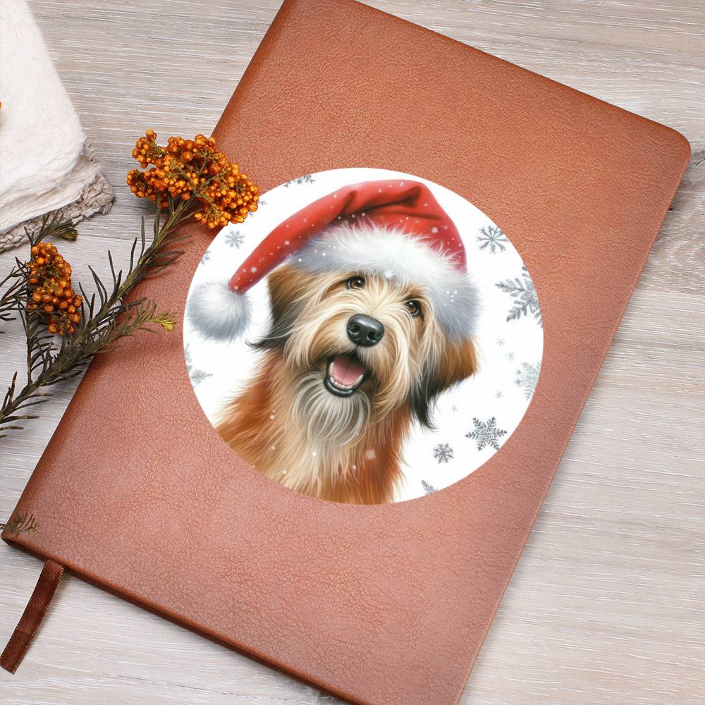 Christmas Dog - Otterhound - Vegan Leather Journal