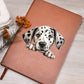 Dalmatian Peeking - Vegan Leather Journal