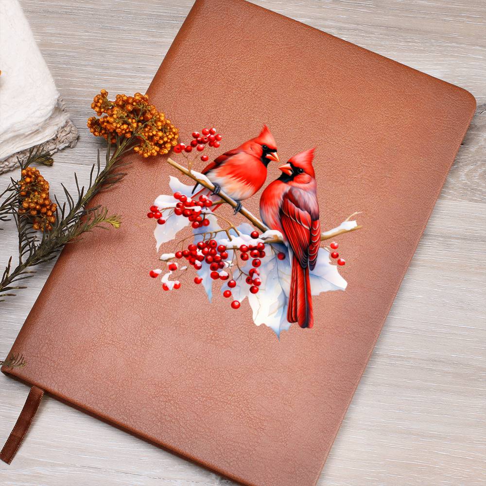 Christmas Cardinal 011 - Vegan Leather Journal