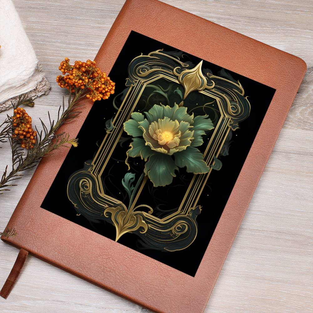 Ornate Gold Cover 042 - Vegan Leather Journal