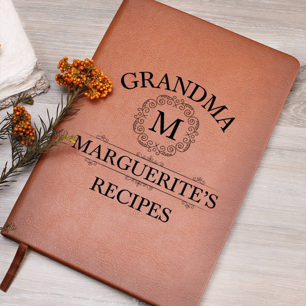Grandma Marguerite's Recipes - Vegan Leather Journal