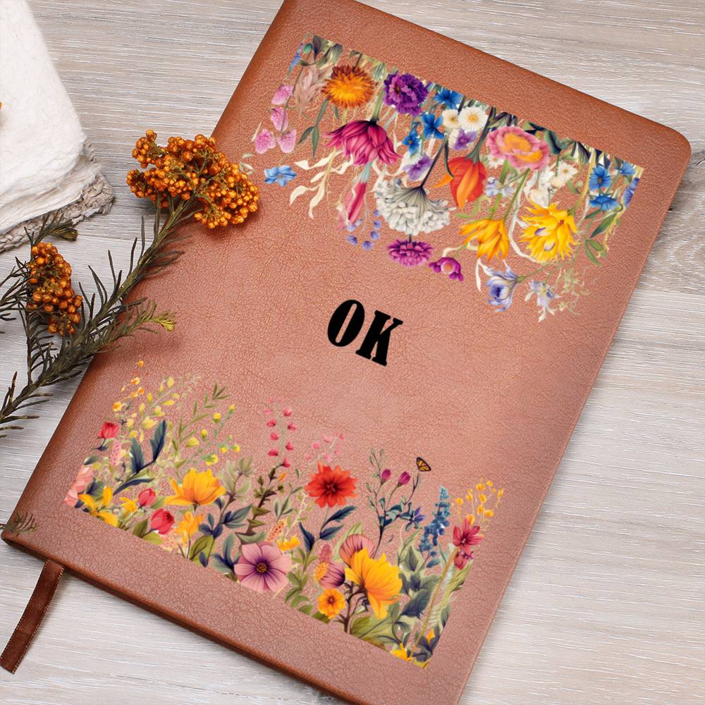 Ok (Botanical Blooms) - Vegan Leather Journal