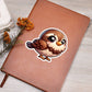 Cute Sparrow sticker 174 - Vegan Leather Journal