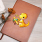 Colorful Baby Dinosaur 017 - Vegan Leather Journal