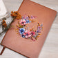 Floral Flower Wreath 155 - Vegan Leather Journal