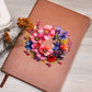 Floral Flower Wreath 101 - Vegan Leather Journal