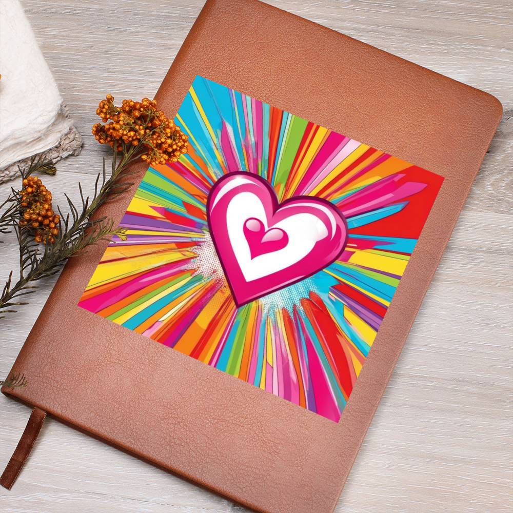 Valentine's Day Pop Art 08 - Vegan Leather Journal
