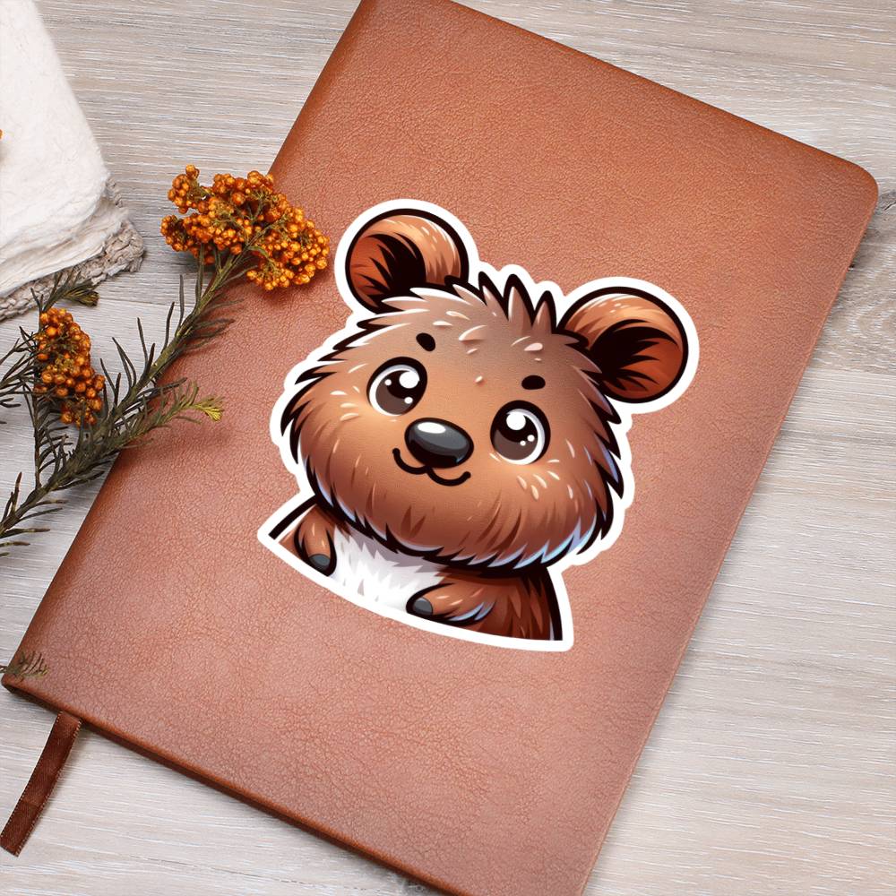 Cute Quokka sticker 136 - Vegan Leather Journal