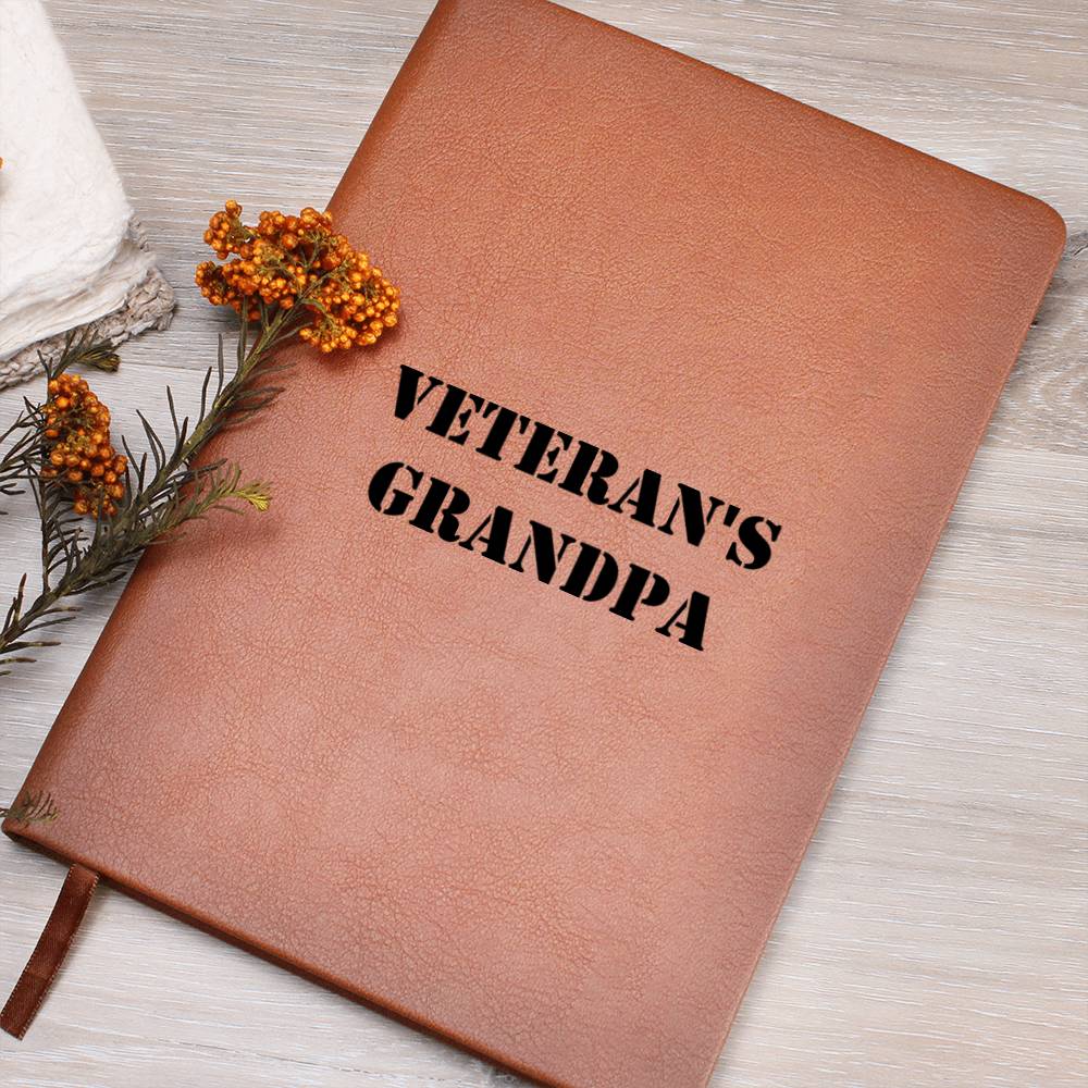 Veteran's Grandpa - Vegan Leather Journal