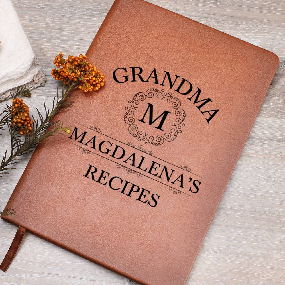 Grandma Magdalena's Recipes - Vegan Leather Journal