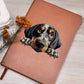 Bluetick Coonhound Peeking - Vegan Leather Journal