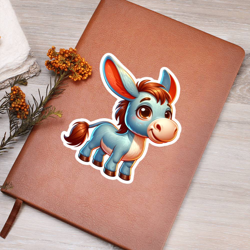 Cute Donkey sticker 40 - Vegan Leather Journal