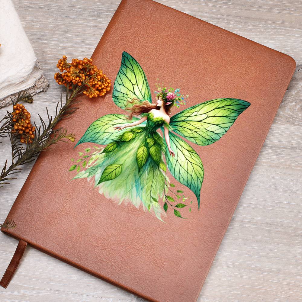 Magical Nature Forest Fairy 18 - Vegan Leather Journal