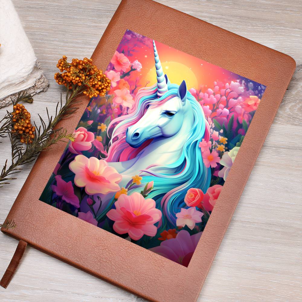 Cute Unicorn 019 - Vegan Leather Journal