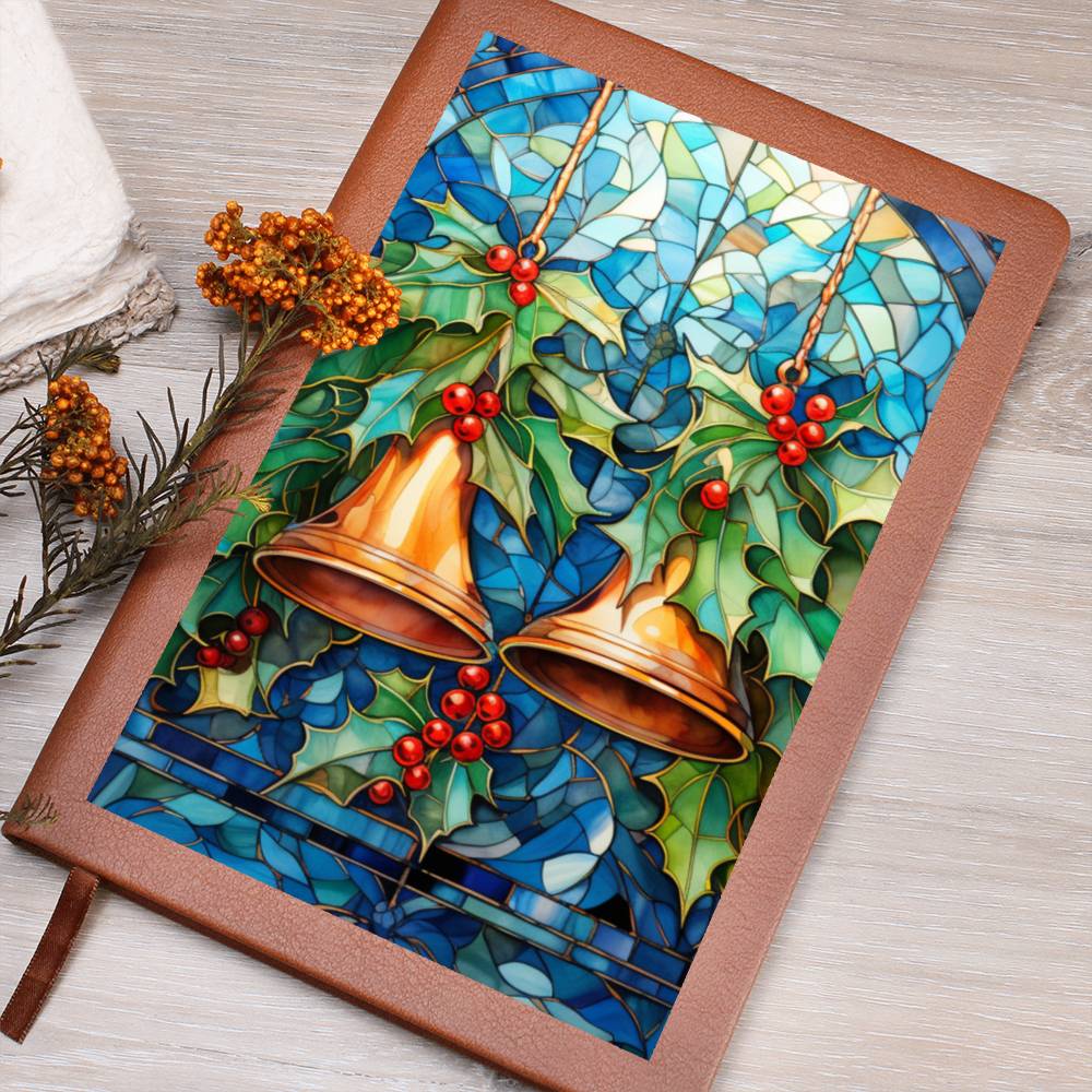 Christmas Stained Glass Design 003 - Vegan Leather Journal