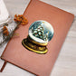 Watercolor Christmas Snow Globe 031 - Vegan Leather Journal
