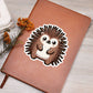 Cute Porcupine sticker 130 - Vegan Leather Journal