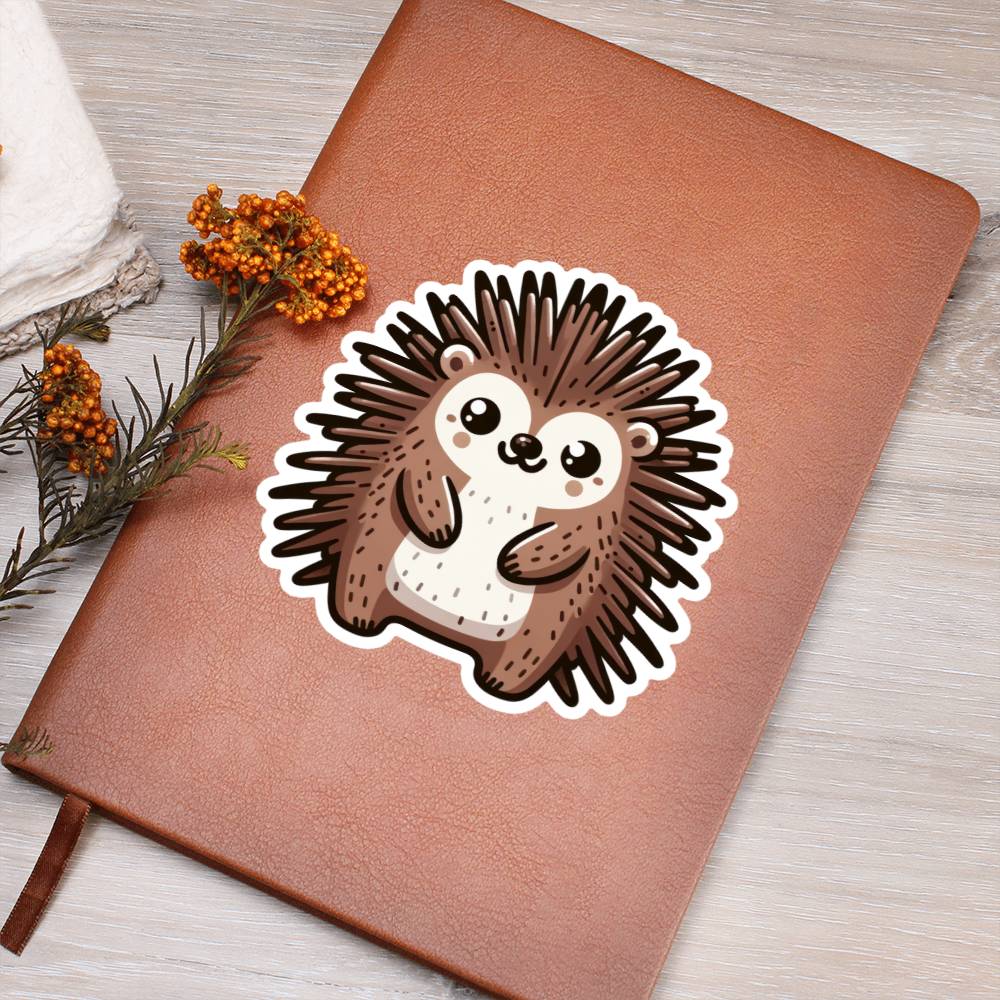 Cute Porcupine sticker 130 - Vegan Leather Journal