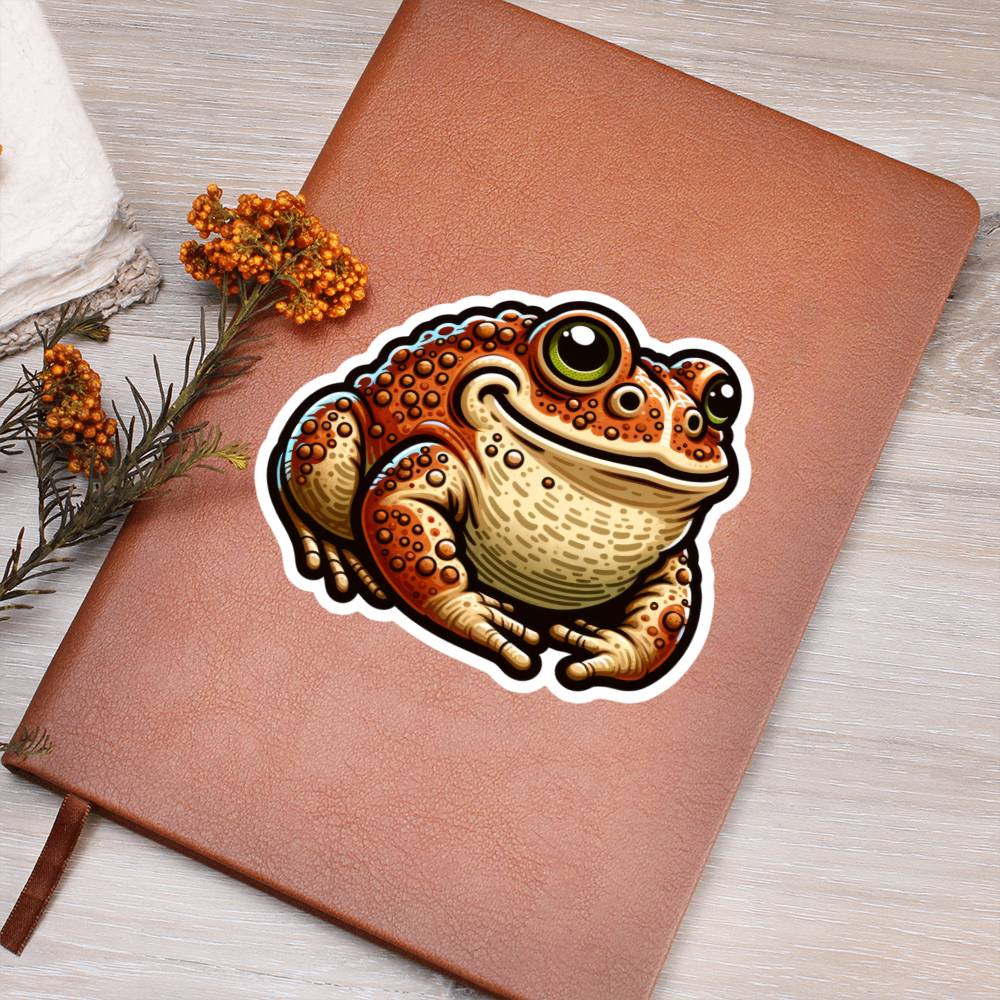Cute Toad sticker 195 - Vegan Leather Journal