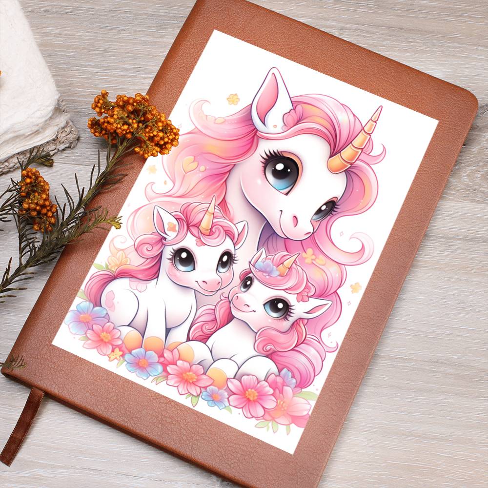 Cute Unicorn 050 - Vegan Leather Journal