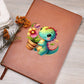 Colorful Baby Dinosaur 006 - Vegan Leather Journal