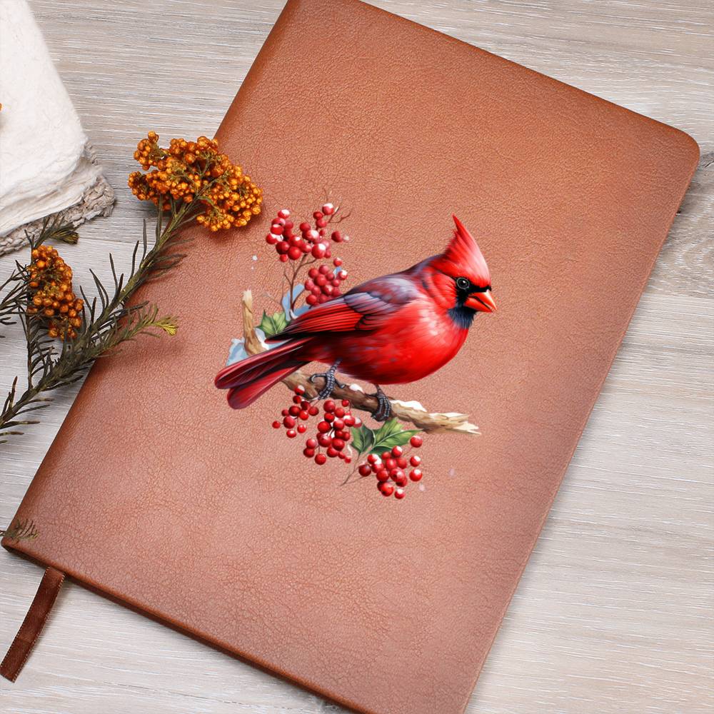 Christmas Cardinal 010 - Vegan Leather Journal